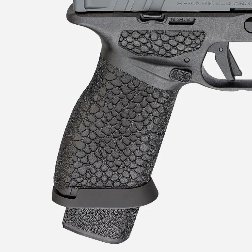 Pistolet HS Springfield Armory Echelon Pro 4.0C Comp Cut 9x19 mm - chwyt LightForged Badlands i stalowy lejek magazynka